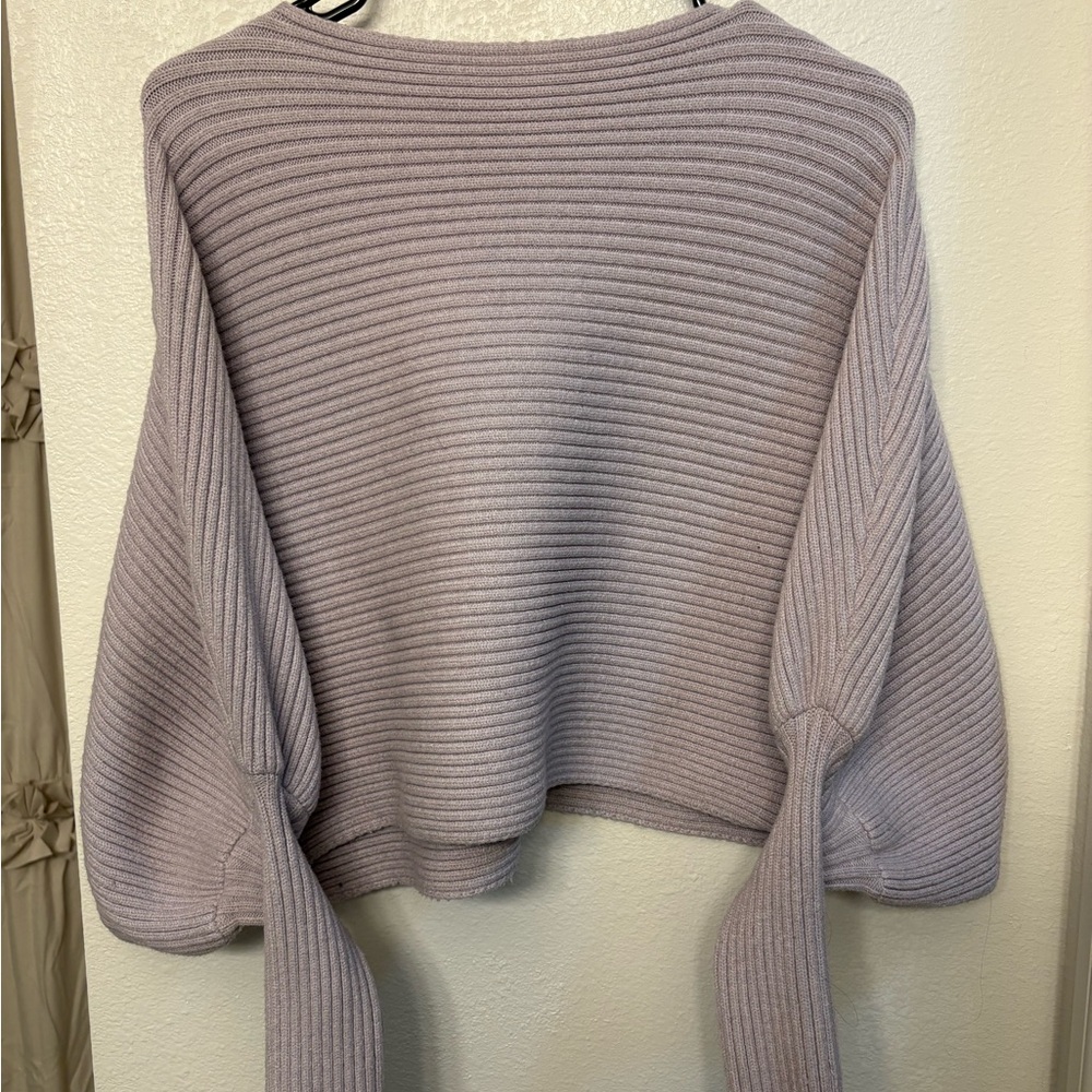 Women's Ribbed Knit Sweater - Lavender